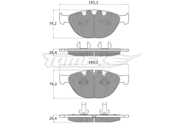 TX 17-37 TOMEX Brakes Комплект тормозных колодок, дисковый тормоз (фото 2)