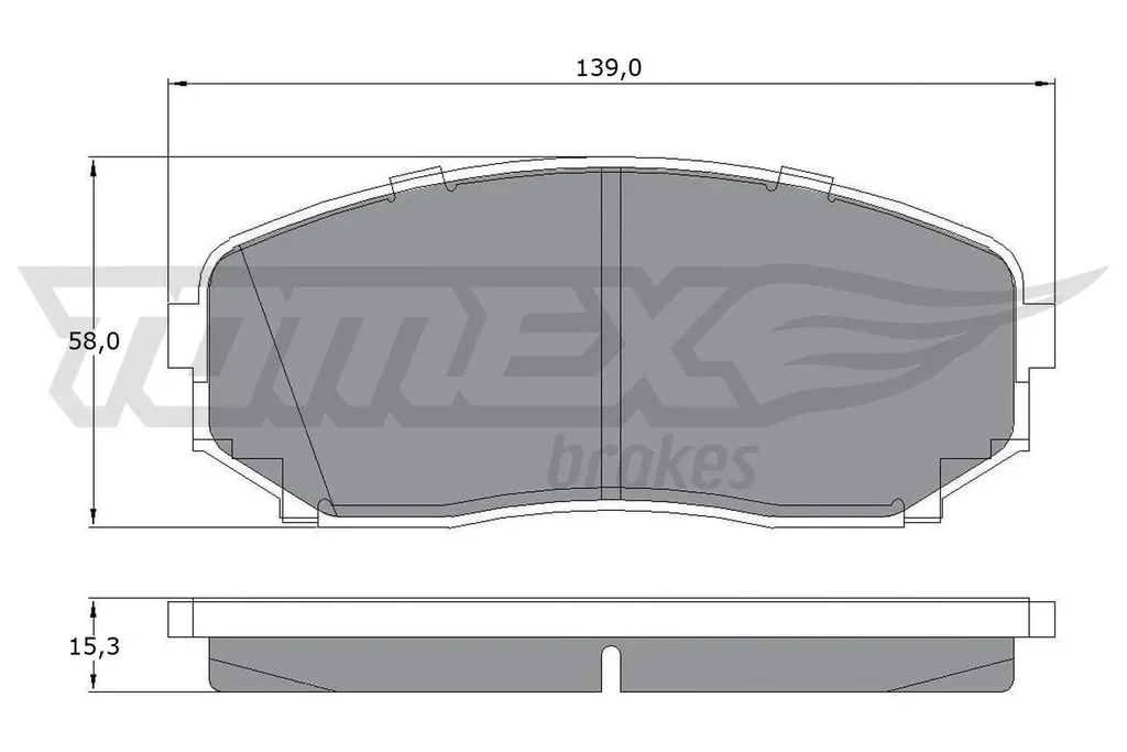 TX 17-421 TOMEX Brakes Комплект тормозных колодок, дисковый тормоз (фото 1)