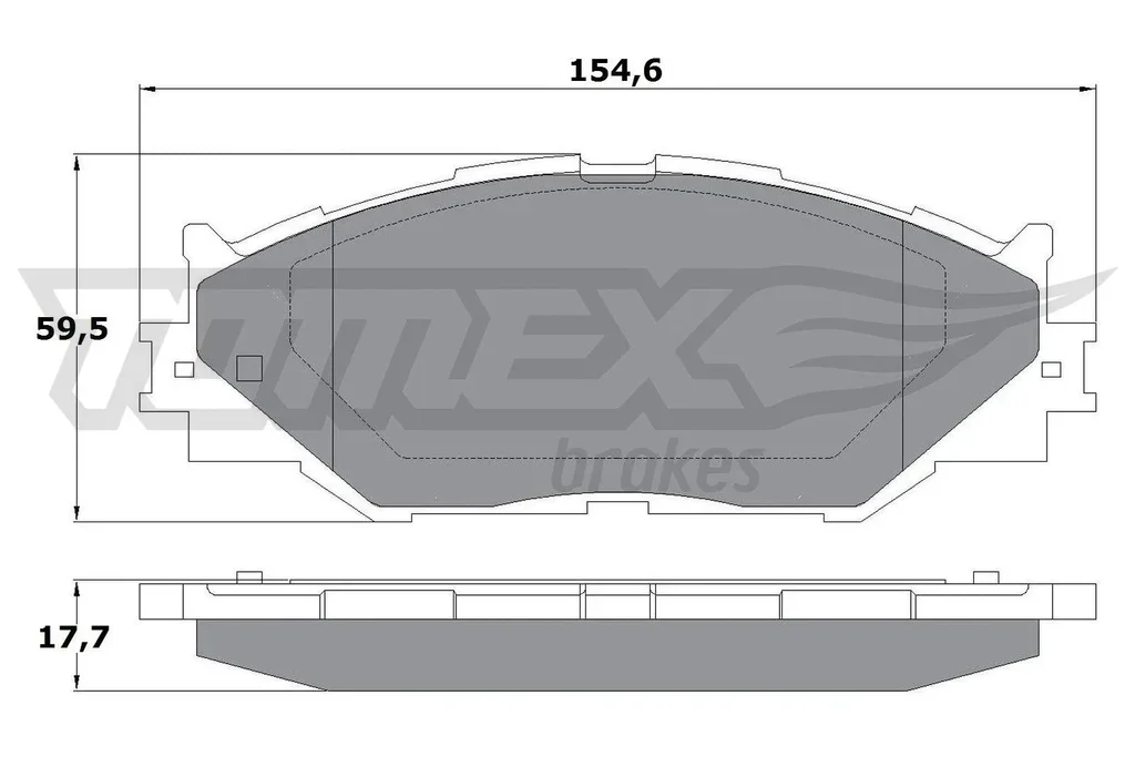 TX 17-62 TOMEX Brakes Комплект тормозных колодок, дисковый тормоз (фото 1)