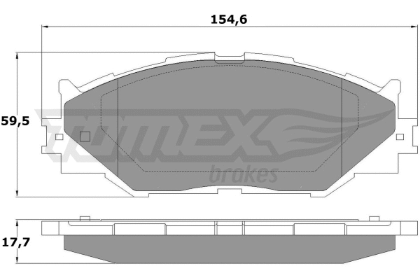 TX 17-62 TOMEX Brakes Комплект тормозных колодок, дисковый тормоз (фото 2)