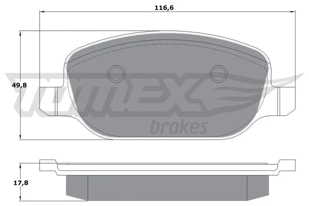 TX 17-70 TOMEX Brakes Комплект тормозных колодок, дисковый тормоз (фото 1)