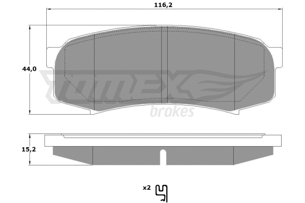 TX 17-79 TOMEX Brakes Комплект тормозных колодок, дисковый тормоз (фото 2)
