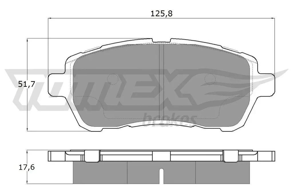 TX 17-95 TOMEX Brakes Комплект тормозных колодок, дисковый тормоз (фото 1)