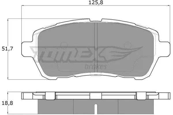 TX 17-95 TOMEX Brakes Комплект тормозных колодок, дисковый тормоз (фото 2)