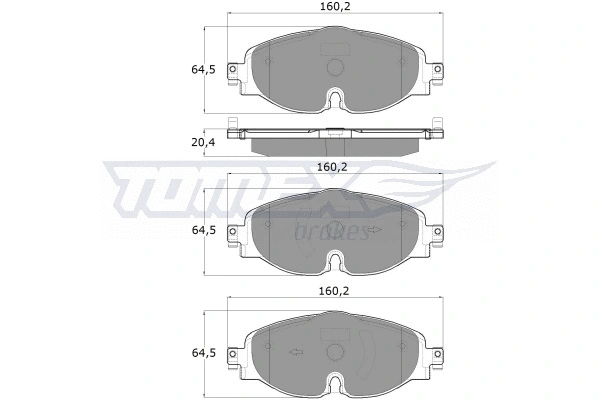 TX 18-05 TOMEX Brakes Комплект тормозных колодок, дисковый тормоз (фото 2)