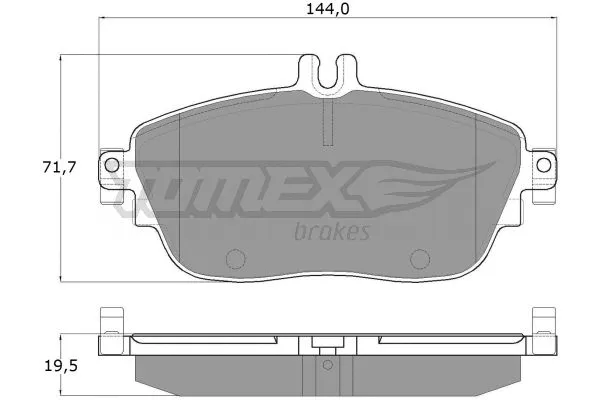 TX 18-06 TOMEX Brakes Комплект тормозных колодок, дисковый тормоз (фото 2)