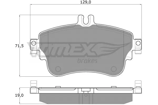 TX 18-07 TOMEX Brakes Комплект тормозных колодок, дисковый тормоз (фото 2)