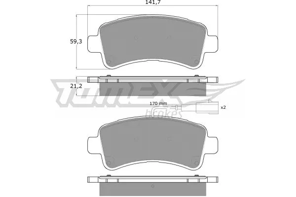 TX 18-11 TOMEX Brakes Комплект тормозных колодок, дисковый тормоз (фото 1)