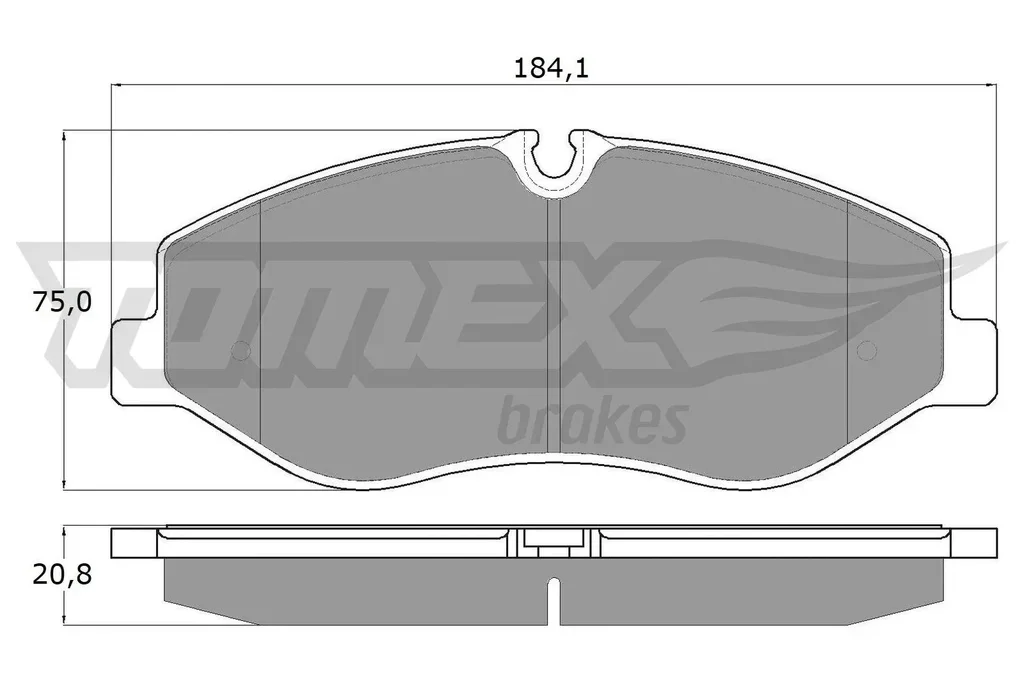 TX 18-12 TOMEX Brakes Комплект тормозных колодок, дисковый тормоз (фото 1)