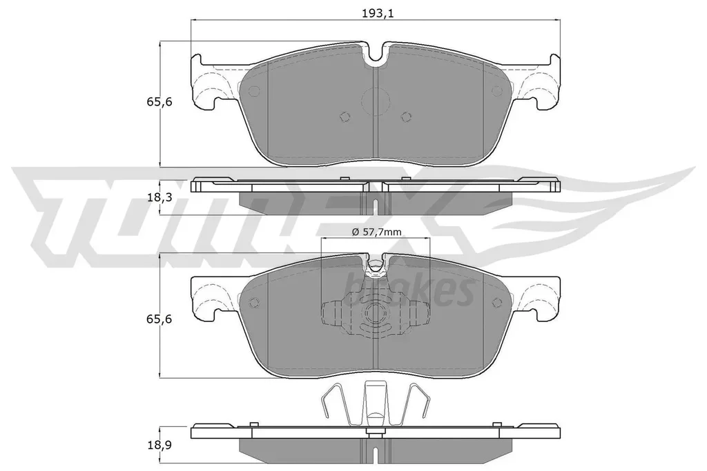 TX 18-151 TOMEX Brakes Комплект тормозных колодок, дисковый тормоз (фото 1)