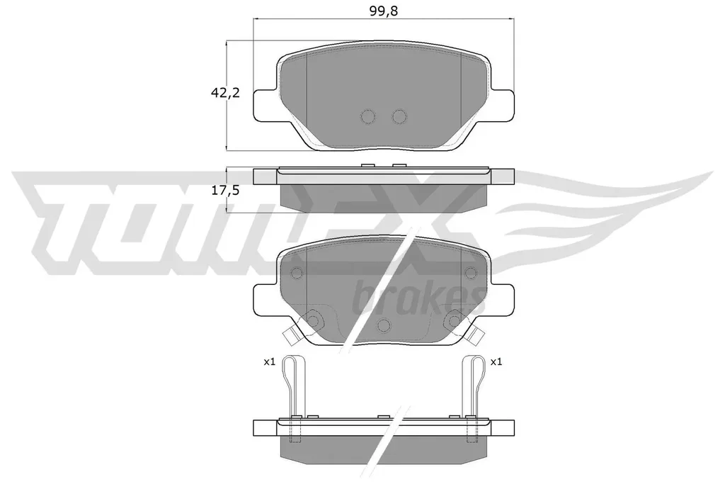 TX 18-20 TOMEX Brakes Комплект тормозных колодок, дисковый тормоз (фото 1)