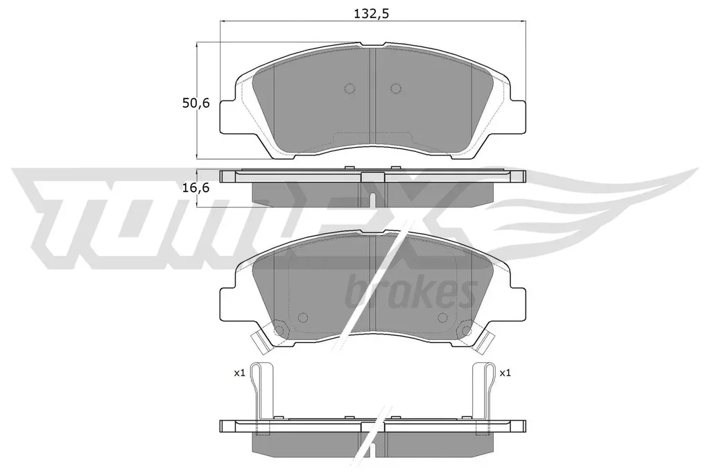 TX 18-29 TOMEX Brakes Комплект тормозных колодок, дисковый тормоз (фото 1)