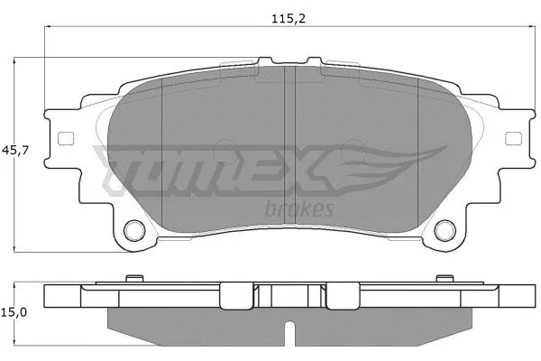 TX 18-40 TOMEX Brakes Комплект тормозных колодок, дисковый тормоз (фото 2)
