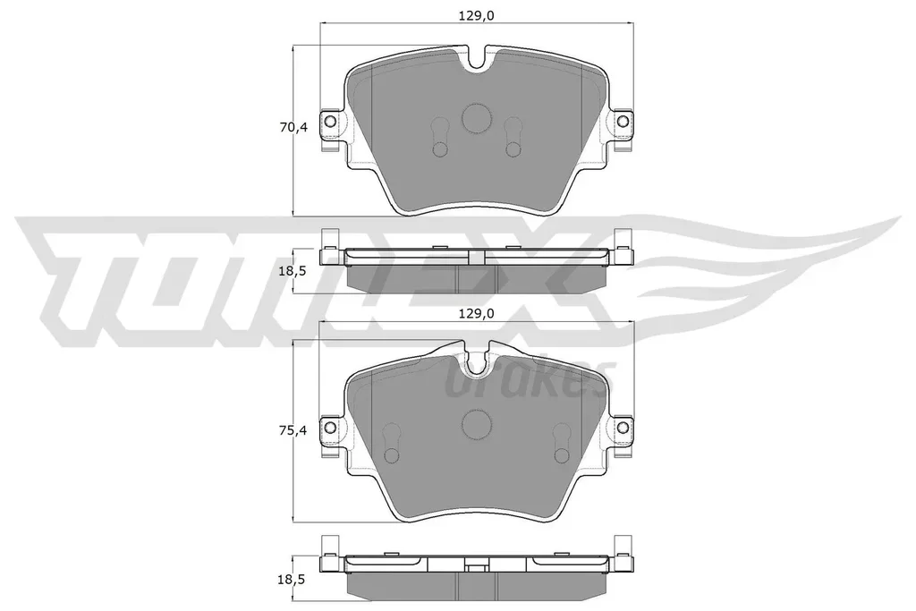 TX 18-43 TOMEX Brakes Комплект тормозных колодок, дисковый тормоз (фото 1)