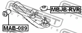 MBJB-RVR FEBEST ремонтный комплект, несущие / направляющие шарниры (фото 2)