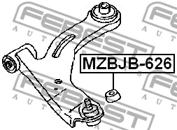 MZBJB-626 FEBEST ремонтный комплект, несущие / направляющие шарниры (фото 2)