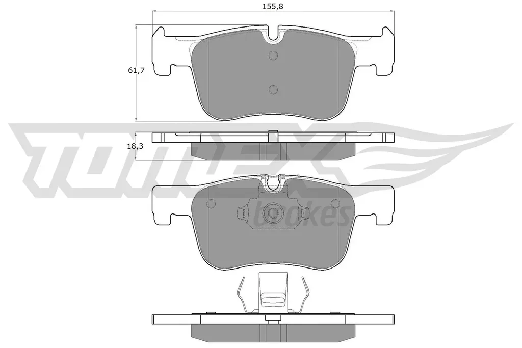 TX 18-45 TOMEX Brakes Комплект тормозных колодок, дисковый тормоз (фото 1)