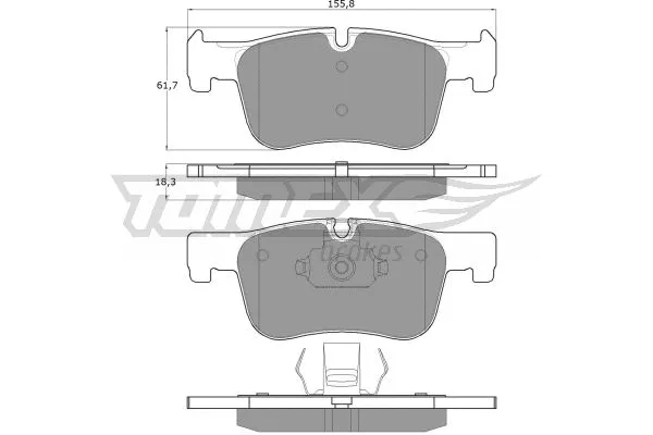 TX 18-45 TOMEX Brakes Комплект тормозных колодок, дисковый тормоз (фото 2)