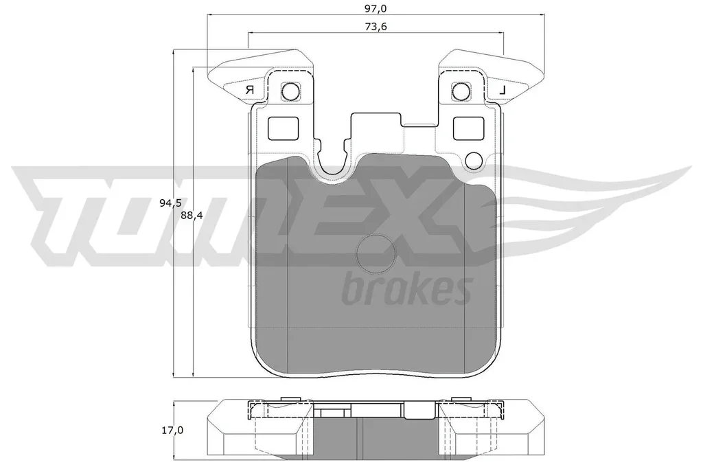 TX 18-47 TOMEX Brakes Комплект тормозных колодок, дисковый тормоз (фото 1)