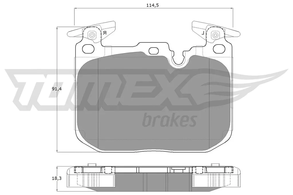 TX 18-48 TOMEX Brakes Комплект тормозных колодок, дисковый тормоз (фото 1)