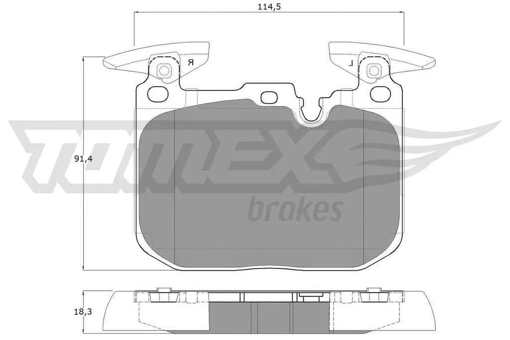 TX 18-49 TOMEX Brakes Комплект тормозных колодок, дисковый тормоз (фото 1)