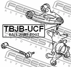 TBJB-UCF FEBEST ремонтный комплект, несущие / направляющие шарниры (фото 2)