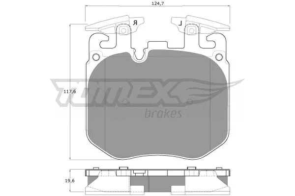 TX 18-50 TOMEX Brakes Комплект тормозных колодок, дисковый тормоз (фото 2)