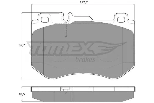 TX 18-51 TOMEX Brakes Комплект тормозных колодок, дисковый тормоз (фото 1)