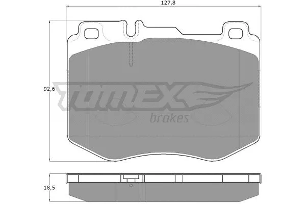TX 18-52 TOMEX Brakes Комплект тормозных колодок, дисковый тормоз (фото 2)