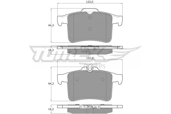 TX 18-56 TOMEX Brakes Комплект тормозных колодок, дисковый тормоз (фото 1)