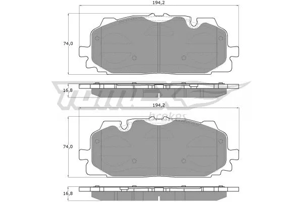 TX 18-60 TOMEX Brakes Комплект тормозных колодок, дисковый тормоз (фото 2)