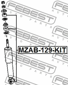 MZAB-129-KIT FEBEST Монтажный комплект, амортизатор (фото 2)