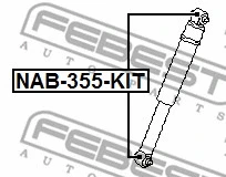 NAB-355-KIT FEBEST Монтажный комплект, амортизатор (фото 2)