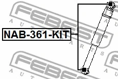 NAB-361-KIT FEBEST Монтажный комплект, амортизатор (фото 2)