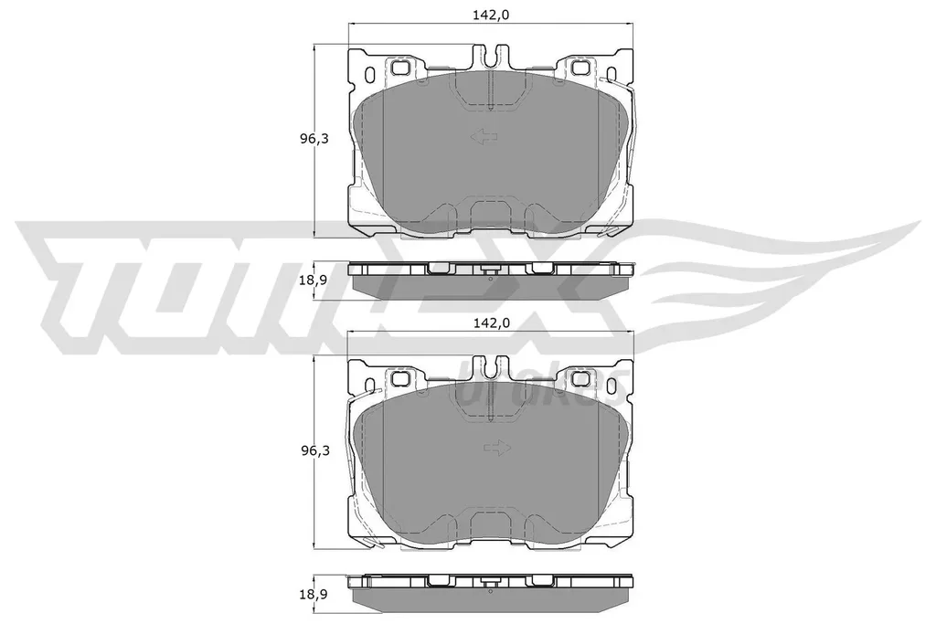 TX 18-75 TOMEX Brakes Комплект тормозных колодок, дисковый тормоз (фото 1)