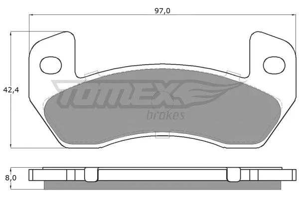 TX 18-83 TOMEX Brakes Комплект тормозных колодок, дисковый тормоз (фото 2)