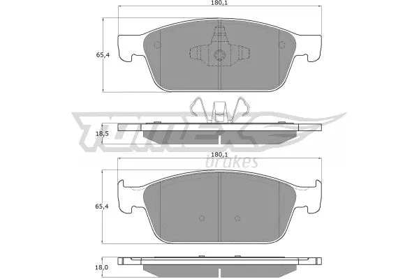 TX 18-91 TOMEX Brakes Комплект тормозных колодок, дисковый тормоз (фото 1)