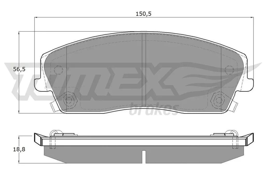 TX 19-18 TOMEX Brakes Комплект тормозных колодок, дисковый тормоз (фото 1)