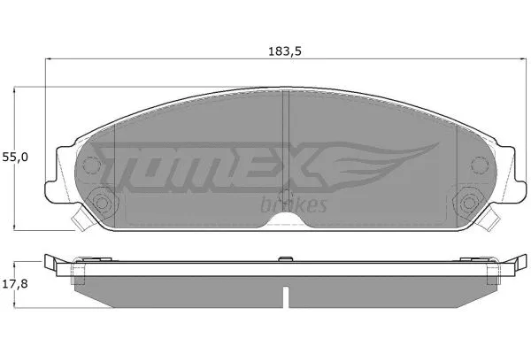 TX 19-20 TOMEX Brakes Комплект тормозных колодок, дисковый тормоз (фото 2)