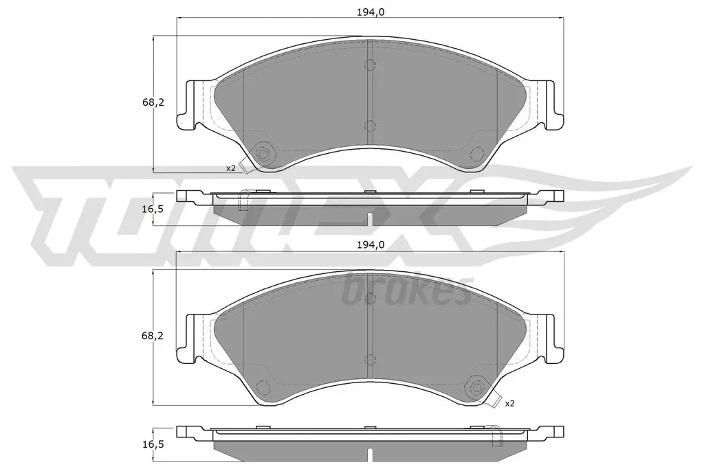 TX 19-22 TOMEX Brakes Комплект тормозных колодок, дисковый тормоз (фото 1)