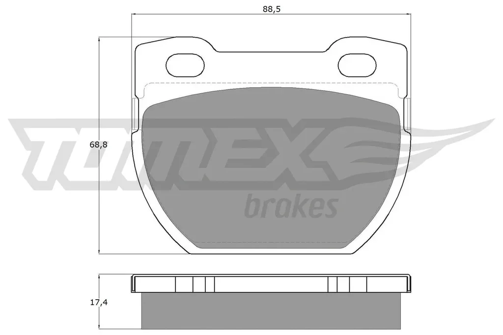 TX 19-25 TOMEX Brakes Комплект тормозных колодок, дисковый тормоз (фото 1)