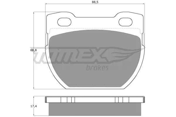 TX 19-25 TOMEX Brakes Комплект тормозных колодок, дисковый тормоз (фото 2)