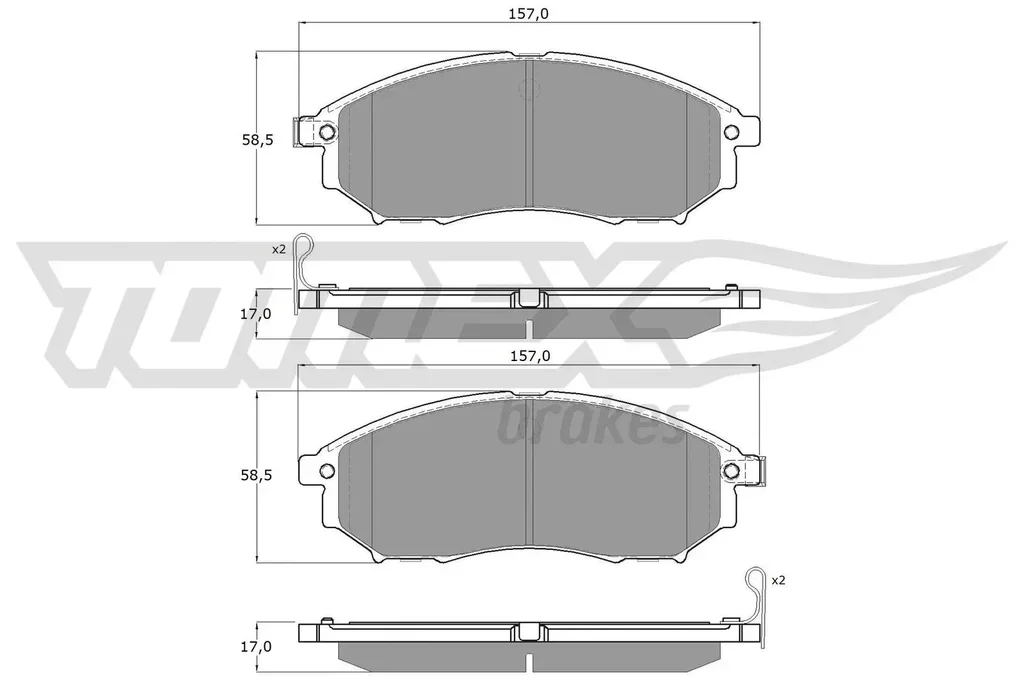 TX 19-27 TOMEX Brakes Комплект тормозных колодок, дисковый тормоз (фото 1)