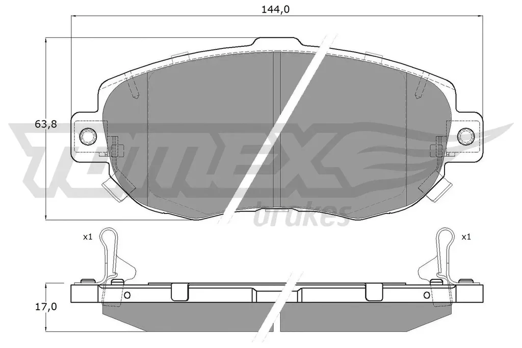 TX 19-34 TOMEX Brakes Комплект тормозных колодок, дисковый тормоз (фото 1)