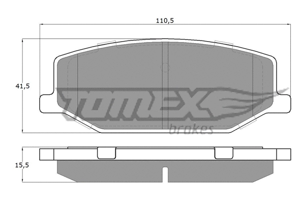 TX 19-36 TOMEX Brakes Комплект тормозных колодок, дисковый тормоз (фото 1)