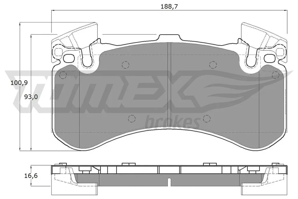 TX 19-44 TOMEX Brakes Комплект тормозных колодок, дисковый тормоз (фото 1)