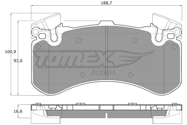 TX 19-44 TOMEX Brakes Комплект тормозных колодок, дисковый тормоз (фото 2)