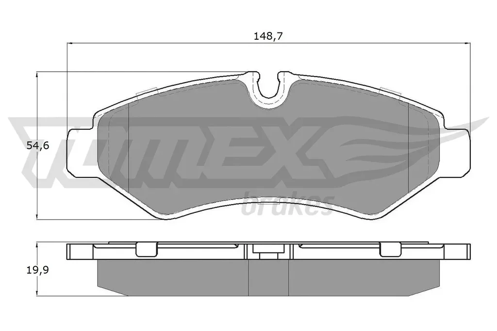 TX 19-51 TOMEX Brakes Комплект тормозных колодок, дисковый тормоз (фото 1)