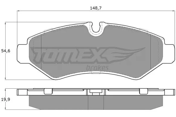 TX 19-51 TOMEX Brakes Комплект тормозных колодок, дисковый тормоз (фото 2)