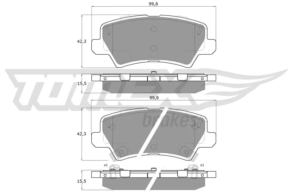 TX 19-67 TOMEX Brakes Комплект тормозных колодок, дисковый тормоз (фото 1)